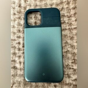 Two Tone Teal iPhone 12 Phone Metallic Phone Case
